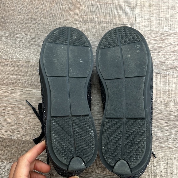 Stuart Weitzman Pipedown Black Glitter Low Top Sneaker - Picture 9 of 12